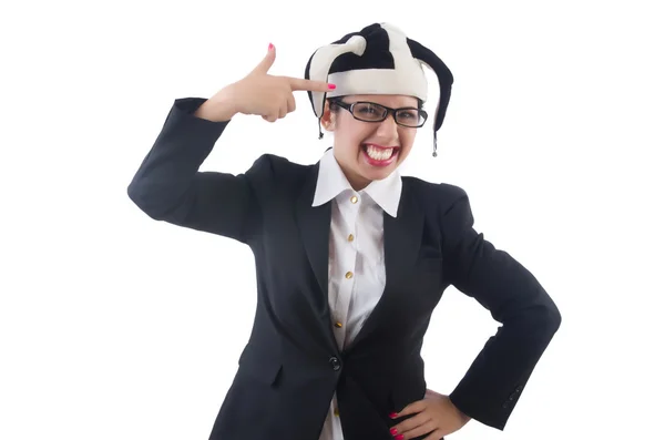 Businesswoman clown — Stock Photo, Image