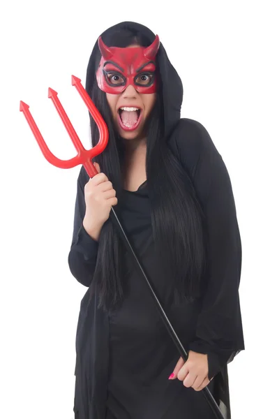 Young woman in halloween concept — Stock Photo, Image