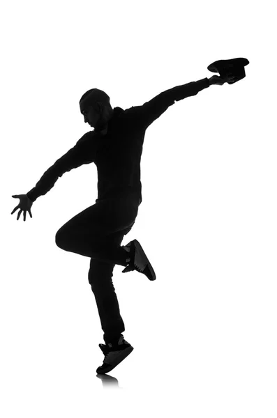 Silhueta de dançarino masculino — Fotografia de Stock