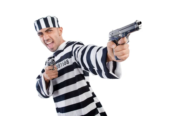 Prisioneiro com arma — Fotografia de Stock