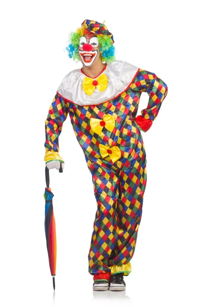 Clown con ombrello — Foto Stock