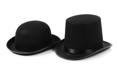 Siyah tophats (silindir şapka)