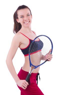 Tenis oynayan kadın