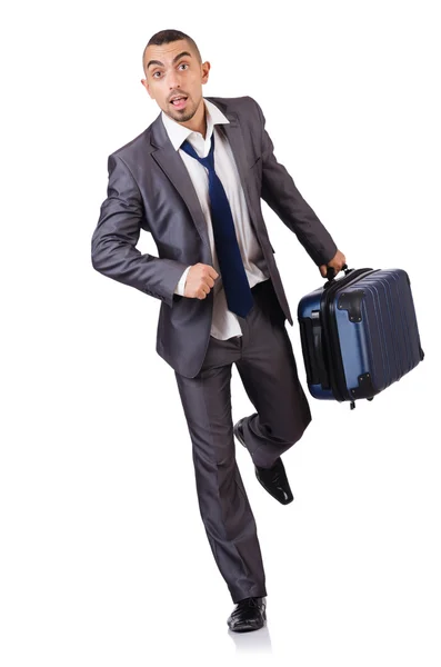 白い荷物を持ったビジネスマン — ストック写真