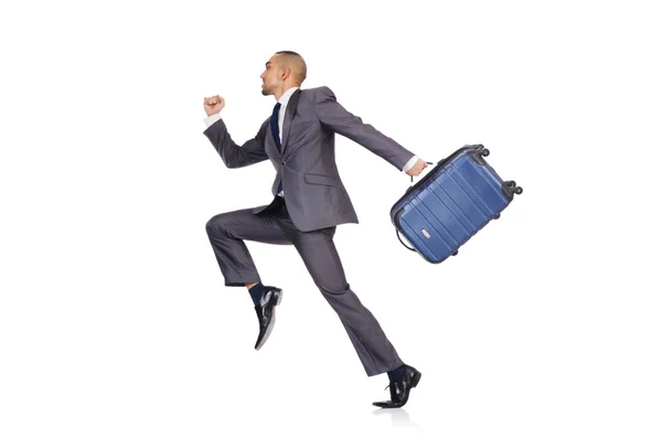 Бизнесмен с багажом — стоковое фото