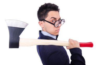 balta ile komik iş adamı