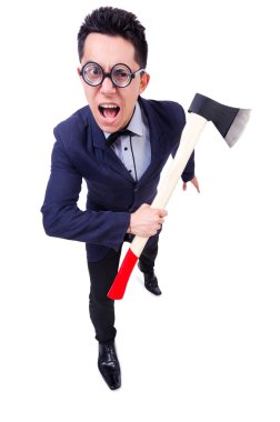 balta ile komik iş adamı