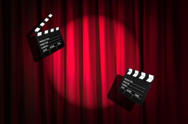 Film clapper tahta perde karşı