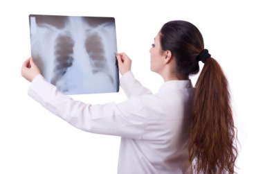Kadın Doktor Röntgen incelenmesi