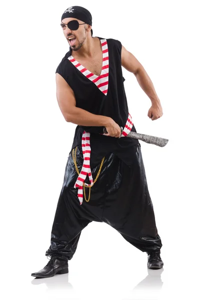 男で海賊衣装でハロウィンのコンセプト — ストック写真