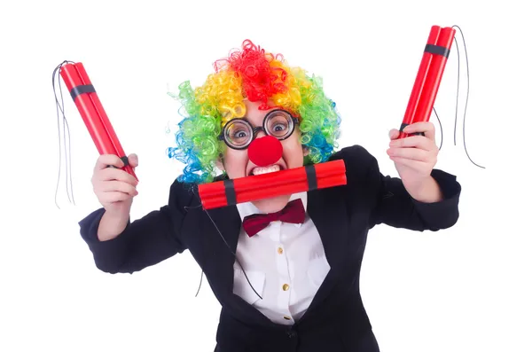 Zakenman clown — Stockfoto