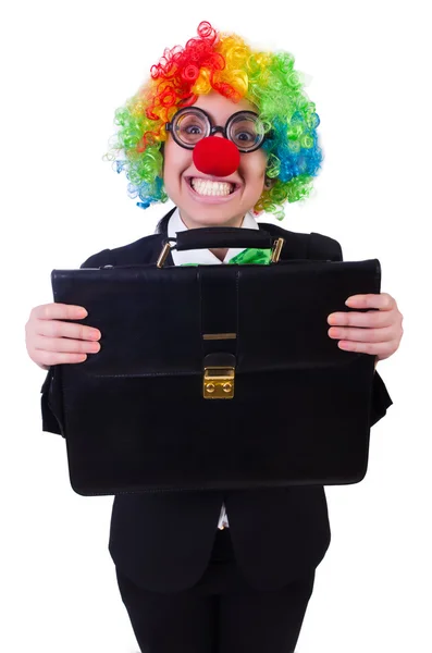 Podnikatel klaun — Stock fotografie