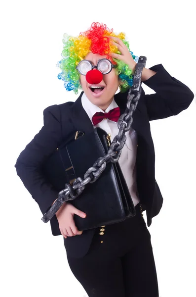 Zakenman clown — Stockfoto