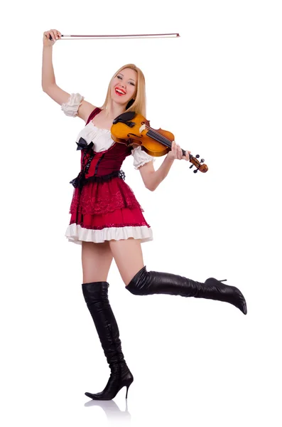 Girl playing violin — Stock Photo, Image