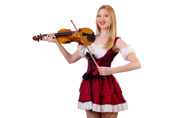 Girl playing violin — Stock Photo, Image