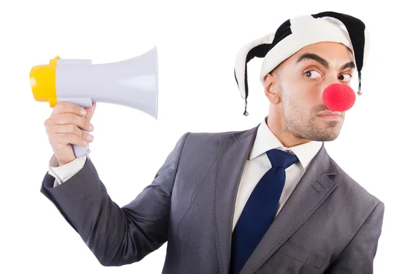 Affärsman clown — Stockfoto