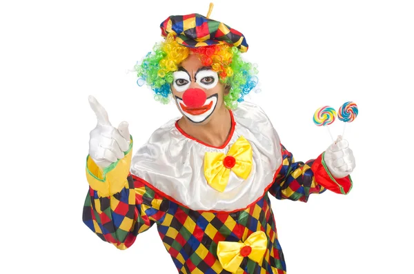 Clown met lollies — Stockfoto