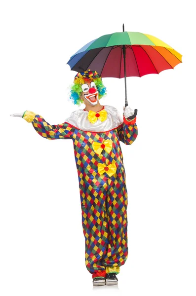 小丑与伞 — 图库照片