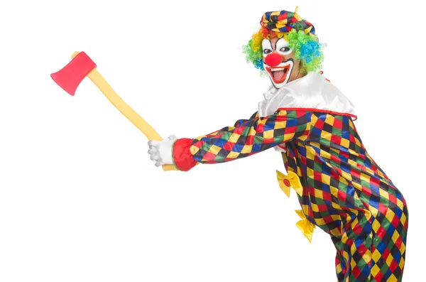 Clown with axe — Stock Photo, Image