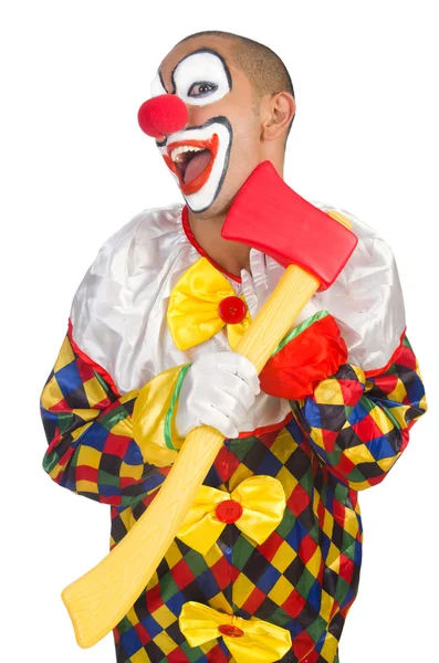 Clown mit Axt — Stockfoto