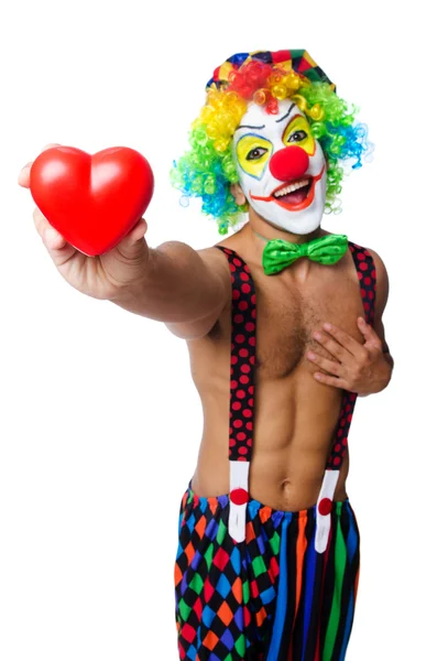 Clown con il cuore — Foto Stock