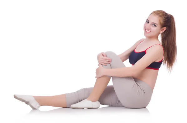 Young woman doing exercises — Stock Photo, Image