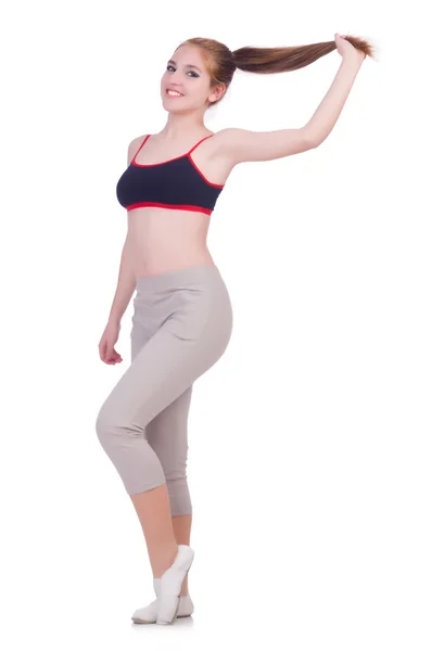 Young woman doing exercises — Stock Photo, Image