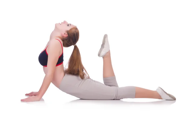 Young woman doing exercises — Stock Photo, Image