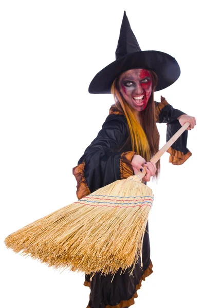 Witch isolated on the white background — Stock Photo, Image