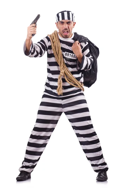 Prisoner with gun — Stock Photo, Image