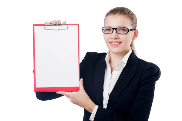 Mujer con cojín — Foto de Stock