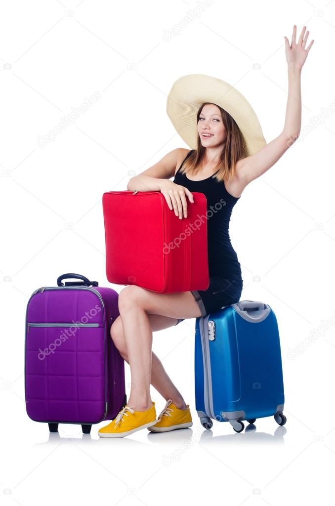 Young girl travelling