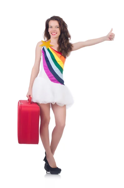 Mujer joven preparándose para las vacaciones —  Fotos de Stock