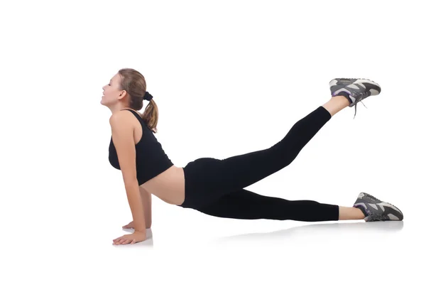 Young woman doing exercises — Stock Photo, Image