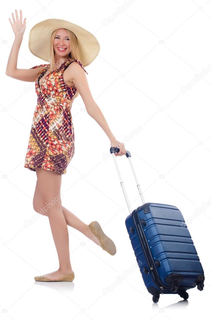 Woman preparing for travel on summer vacation