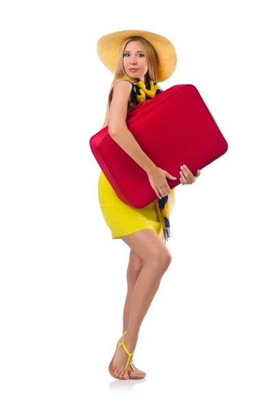 Chica con maleta —  Fotos de Stock