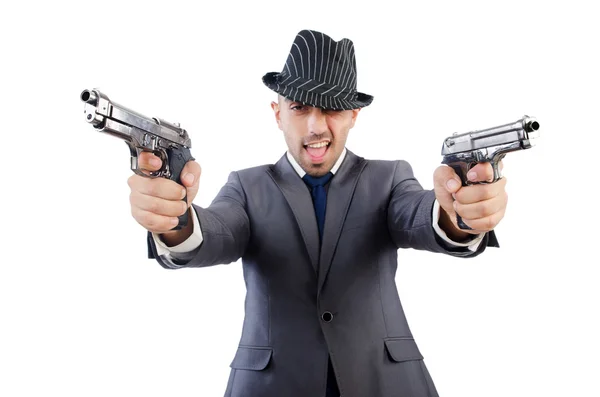 Gangster with guns — Stockfoto