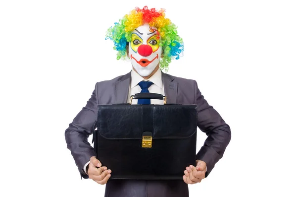 Zakenman clown — Stockfoto