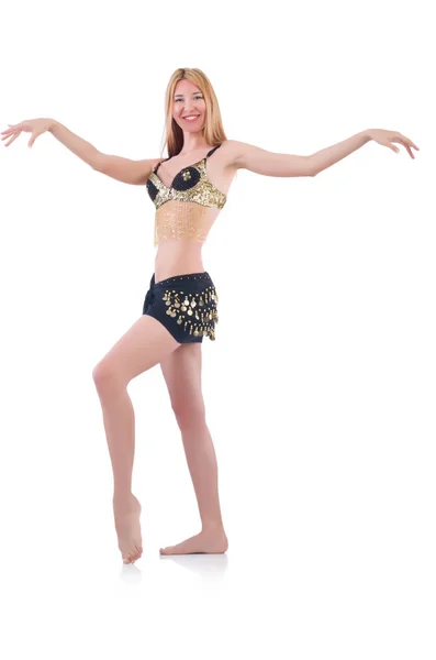 Girl dancing belly dance — Stock Photo, Image