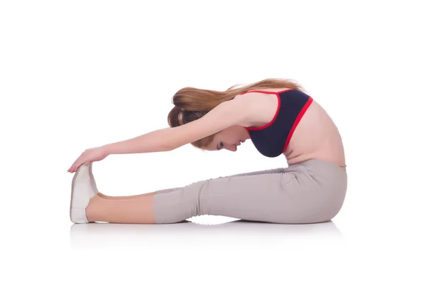 Young woman doing exercises — Stock Photo, Image