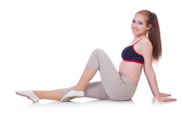 Young woman doing exercises — Stock Photo, Image