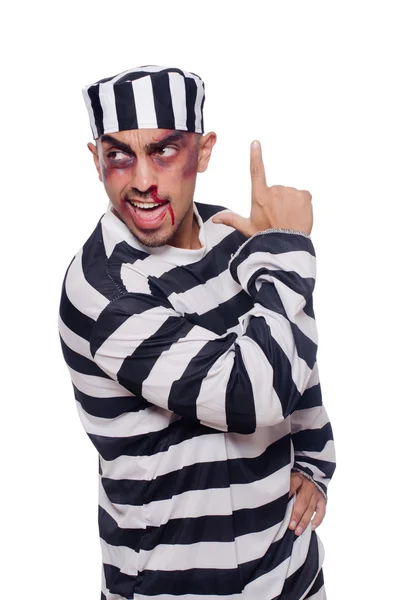 Prisoner with bad bruises — Stock Photo, Image