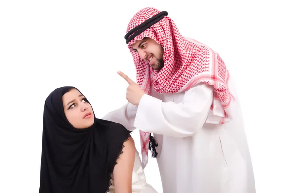 Arap bir adam ve karısı beyaz. — Stok fotoğraf
