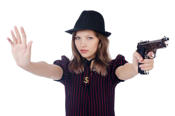 Woman gangster — Stock Photo, Image