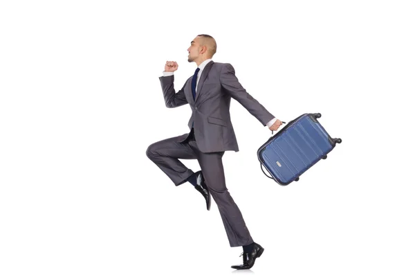 Businessman with luggage — Stock Photo, Image