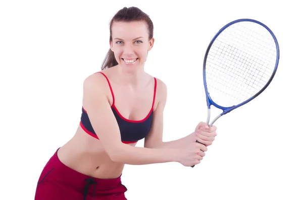 Woman playing tennis — Stock Photo, Image