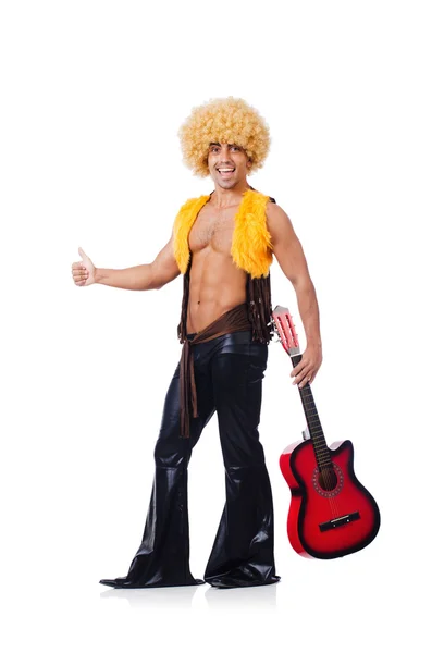 Male guitar player Stock Image