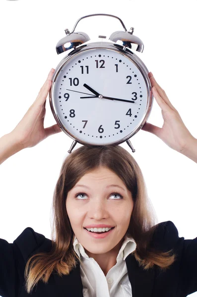 Mujer de negocios con reloj Fotos de stock libres de derechos