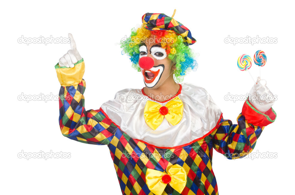 Clown with lollipops