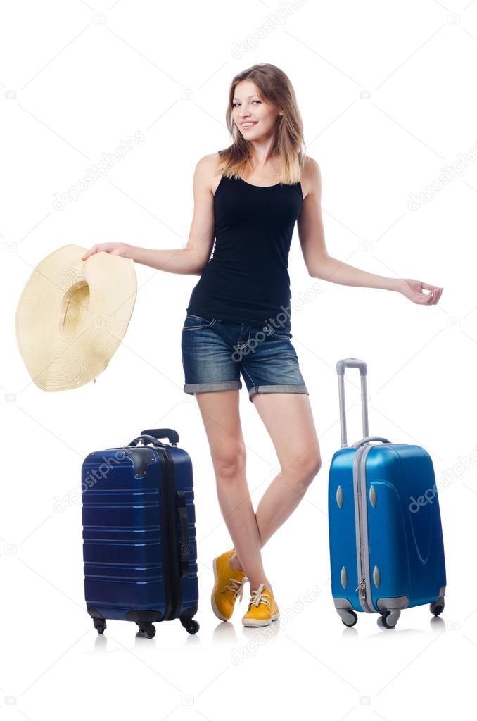 Young girl travelling